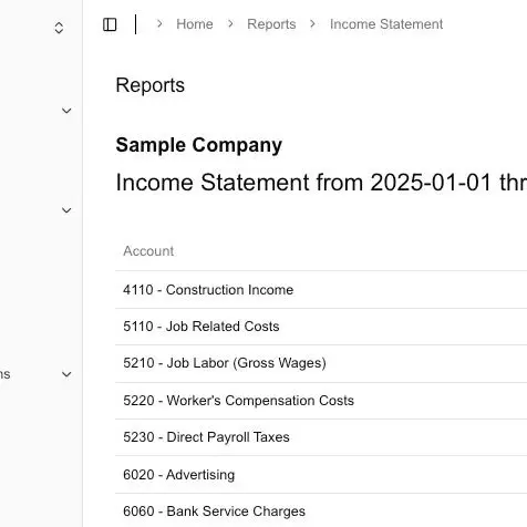 income statement report