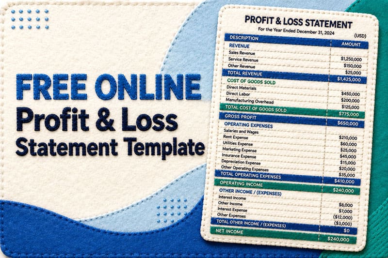 Free Profit and Loss Statement Template