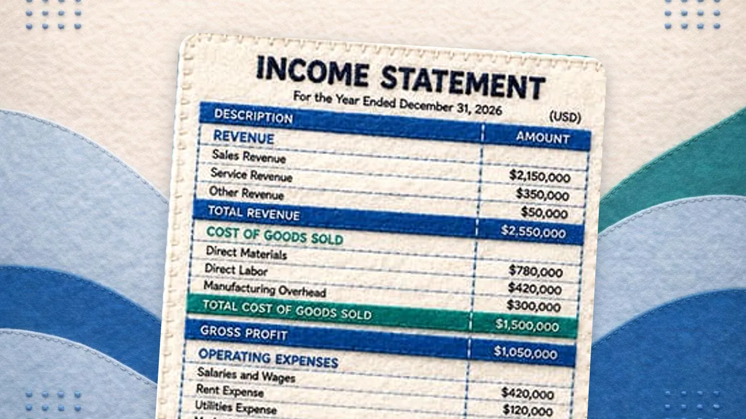 Free Income Statement Template